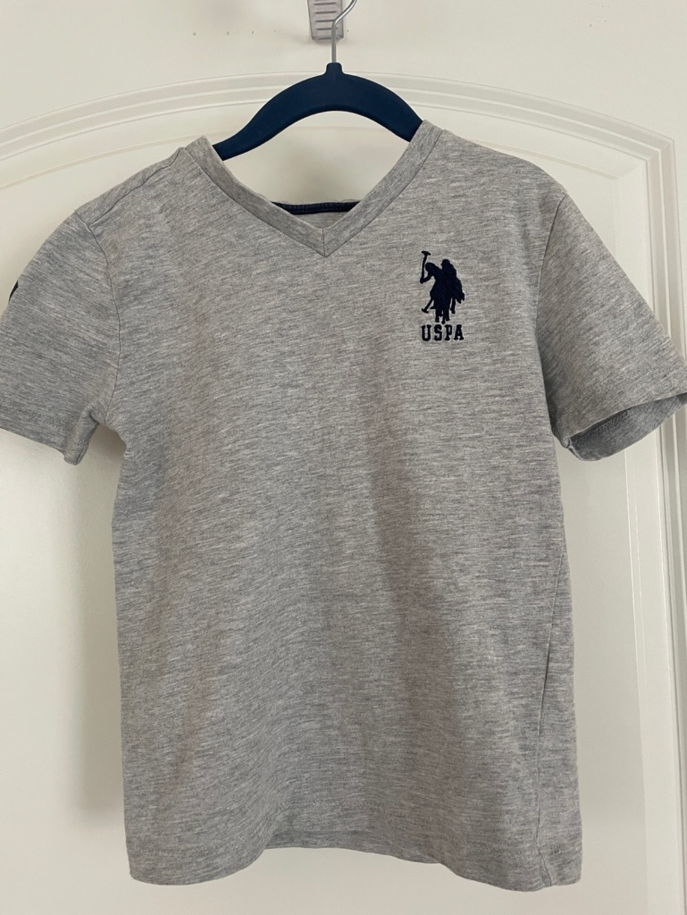U.S. Polo Assn. Kids Light Gray V-Neck Tee